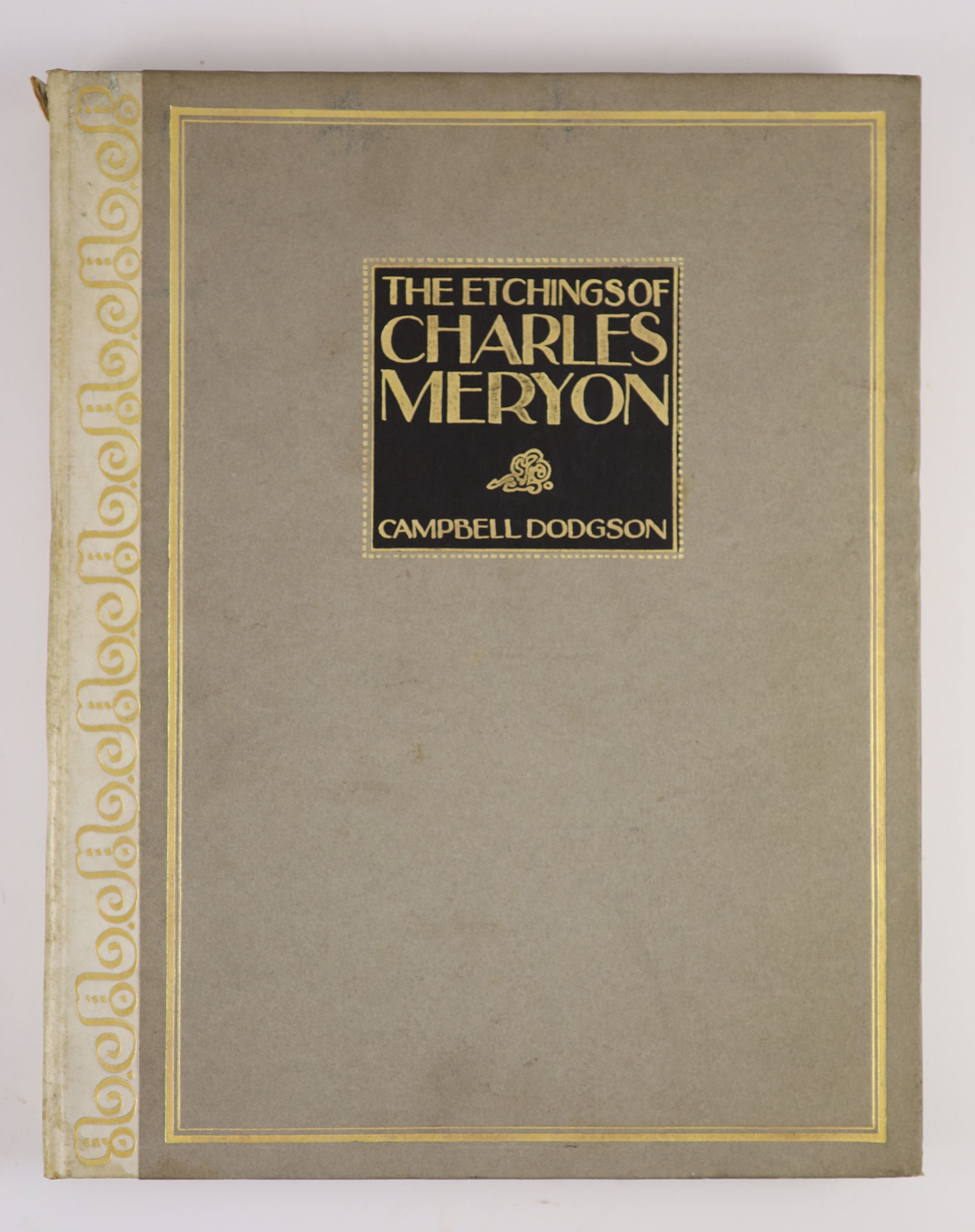 Oppe, Adolf Paul - Thomas Rowlandson: His Drawings and Water-Colours, folio, half vellum, with 96 plates, The Studio, 1923 and Dodgson, Campbell - The Etchings of Charles Meryon, qto, half vellum gilt, The Studio, London